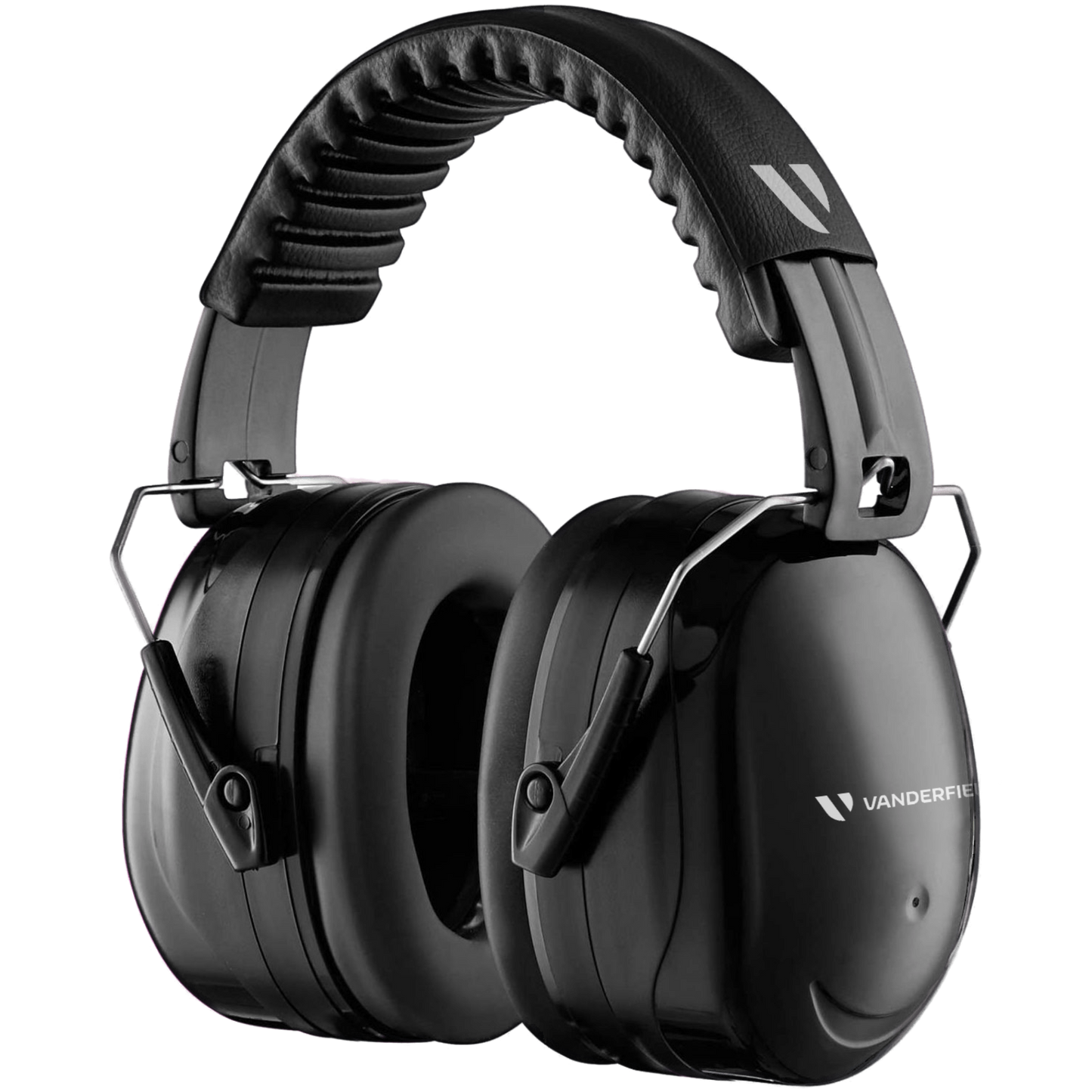 Black - V-Fort Professional Passive Noise Cancelling Earmuffs | DIY, Lawn mowing, Construction (32dB SNR)