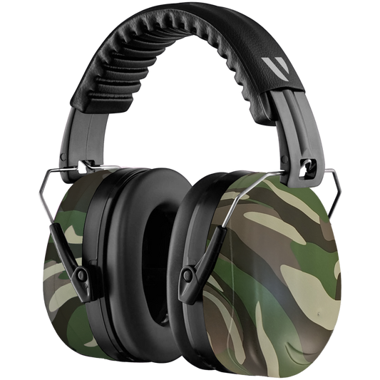 Camouflage - V-Fort Professional Passive Noise Cancelling Earmuffs | DIY, Lawn mowing, Construction (32dB SNR)