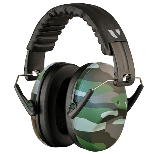 Camouflage -V-Slick Shooting Ear Protection Earmuffs | Noise Reduction, Adjustable Fit (26dB SNR)