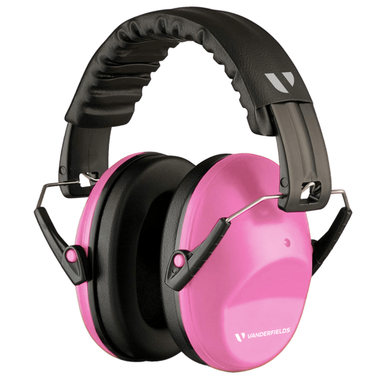 Double Pink -V-Slick Shooting Ear Protection Earmuffs | Noise Reduction, Adjustable Fit (26dB SNR)