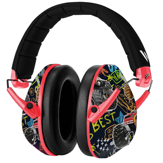 Monster Truck - V-Zilla Kid's Earmuffs - Reliable Noise Reduction for Children (27dB SNR)
