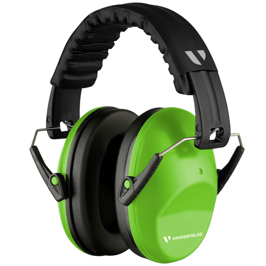 Green - V-Star Kid's Earmuffs - Comfortable Hearing Protection for Kids (26dB SNR)